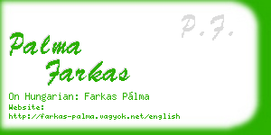 palma farkas business card
